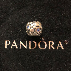 Pandora Circles Charm with Blue Accent